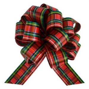 5 1/2″ Plaid Floral Pull Bow