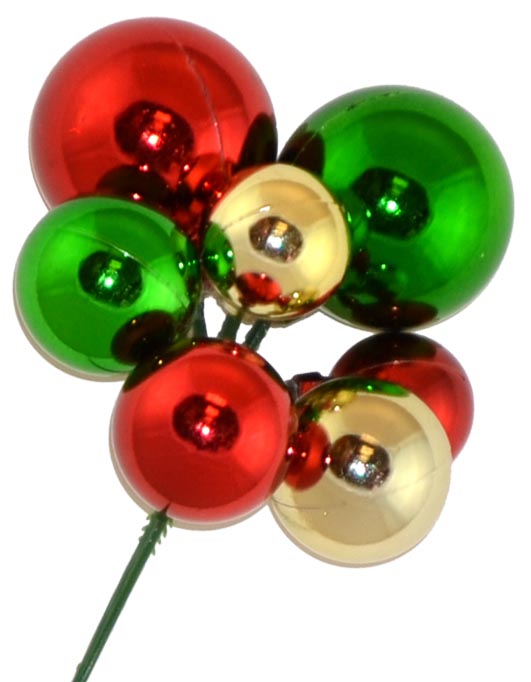 Multi Color Plastic Ball Pick Red/Gold/Green