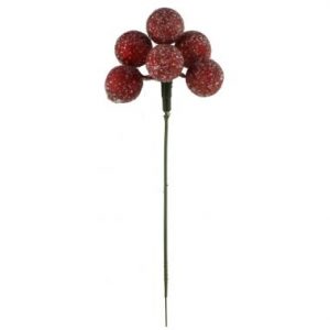 Red Frosted Berries – 24mm X 6