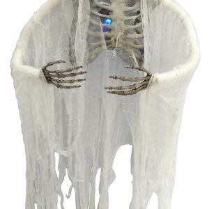 52″ Hanging Half Skeleton w/ Blue Light