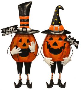 36″ Standing Metal Pumpkin Greeters