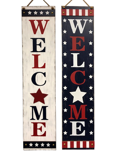 47″ Wooden Welcome Sign