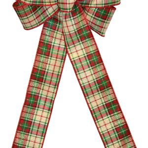 7 Loop #40 Wired Holiday Plaid, 16″ Tails