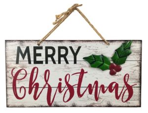 16″ Merry Christmas Wall Plaque