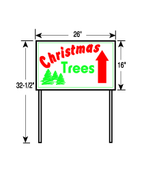 Christmas Trees 2-IN-1 Straight Directional Sign