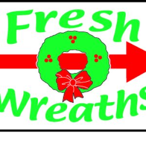 Fresh Wreaths 2-IN-1 Directional Sign