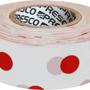 White / Red Dot Flagging Tape