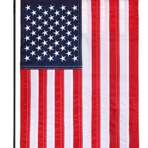 USA Embroidered Flag w/Pole