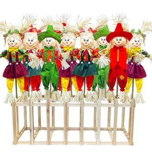 36″ Scarecrows In A Crate