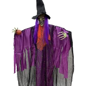 78″ Standing Witch w/Apple & LED Eyes