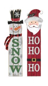 36″ Snowman & Santa Porch Sign
