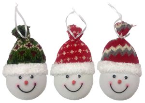 6″ LED Snowman Head Ornament