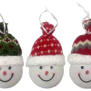 6″ LED Snowman Head Ornament
