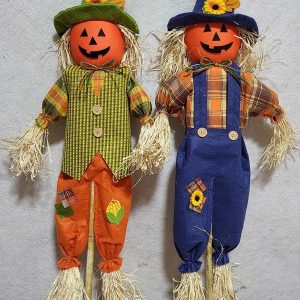 48″ Pumpkin Face Scarecrow