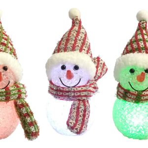 6″ LED Snowman with Hat