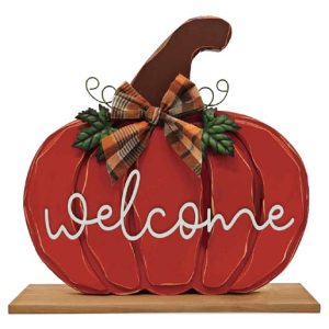 20″ Standing Pumpkin Welcome Sign